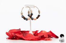 Load image into Gallery viewer, vintage ethnic beaded hoop earrings