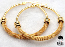 Load image into Gallery viewer, Half Mesh Hoop Earrings for Women
