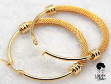 Load image into Gallery viewer, Half Mesh Hoop Earrings for Women