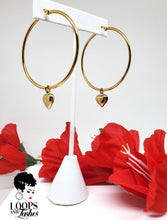 Load image into Gallery viewer, Heart on Your Hoops