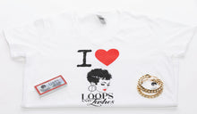 Load image into Gallery viewer, I Love Loops and Lashes T-shirt