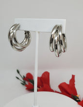 Load image into Gallery viewer, Triple Threat Hoop Earrings