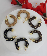 Load image into Gallery viewer, Twisted Leather Loops