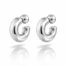 Load image into Gallery viewer, Pivot Hoops | 3-in-1 Convertible Gold &amp; Silver Earrings
